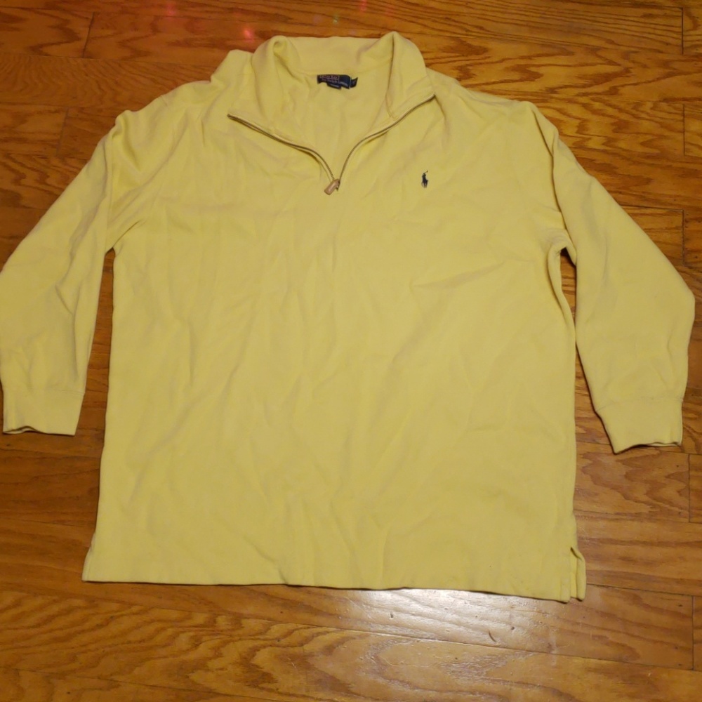 Yellow men's Polo sweater pullover 3XL